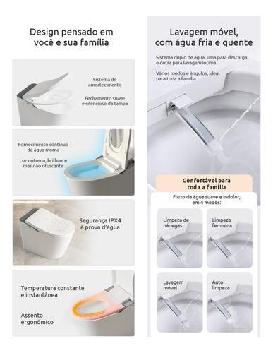 Imagem de Bacia Sanitária Inteligente de Luxo - Smart Toilet com Tampa Automática e Função Bidê - Lemon Decor