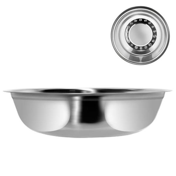Bacia Tigela Inox - 23,5 x 8 CM - 123 Util Imagem de Bacia Tigela Inox - 23,5 x 8 CM