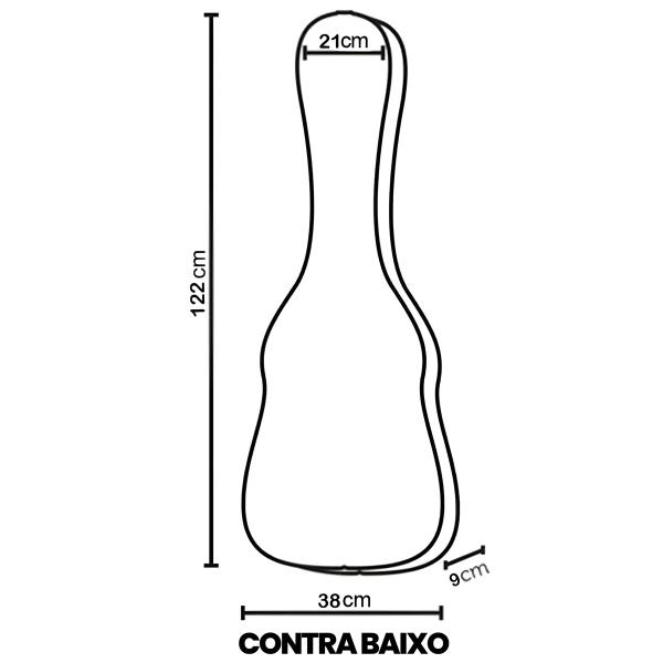 Bag Capa Para Contra Baixo Alcochoada Extra Luxo Thida Profissional Alça Dupla Com Bolsos Imagem de Bag Capa Para Contra Baixo Alcochoada Extra Luxo Thida Profissional Alça Dupla Com Bolsos