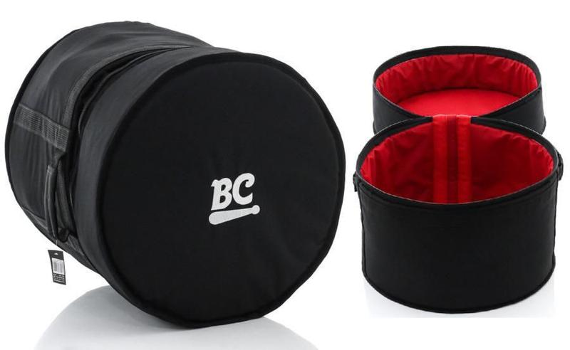 Imagem de Bag de Surdo Batera Clube BC The Black 16 em Nylon 600 com reforço interno em tecido vermelho