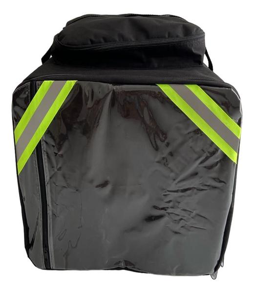 Imagem de Bag Motoboy Delivery 45 Litros Térmica Preto Mochila Impermeável Entrega