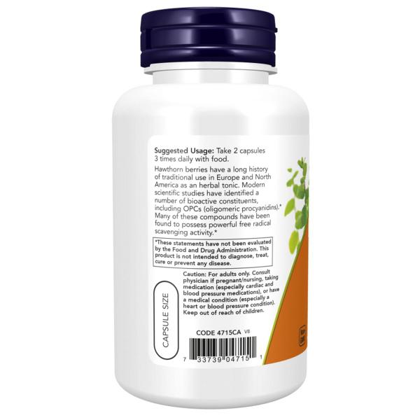 Imagem de Baga de Espinheiro 540 mg 100 Capsulas Vegetais NOW Foods