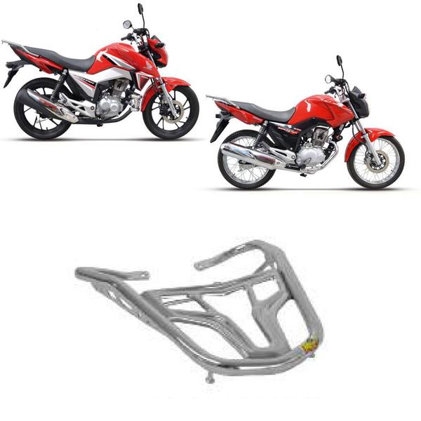 Bagageiro Cg Fan 160 2016 2017 2018 2019 2020 Cromado - MA Motos Imagem de Bagageiro Cg Fan 160 2016 2017 2018 2019 2020 Cromado