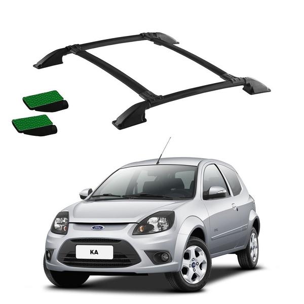 Bagageiro Ford Ka 2008 2009 2010 2011 2012 2013 Preto Colado - Track Imagem de Bagageiro Ford Ka 2008 2009 2010 2011 2012 2013 Preto Colado