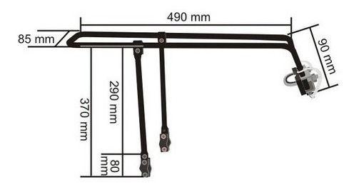 Imagem de Bagageiro + Garupa Preta Rack Bike Bicicleta 26 29 Até 70kg