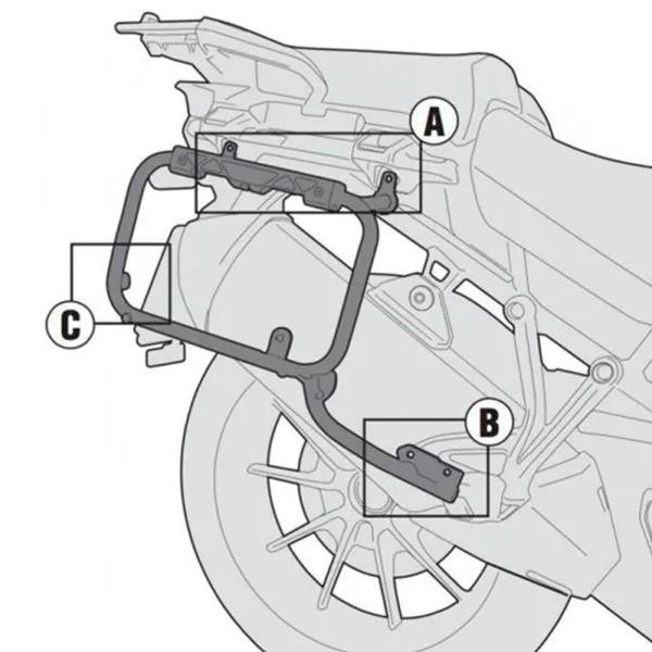 Imagem de Bagageiro Lateral Tiger 1200 Explorer Givi Pl6408Cam