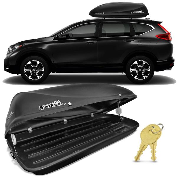 Bagageiro Maleiro De Teto Sport Rack Conquest Honda CR-V 1996 A 2018 50KG 450 Litros Preto Imagem de Bagageiro Maleiro De Teto Sport Rack Conquest Honda CR-V 1996 A 2018 50KG 450 Litros Preto