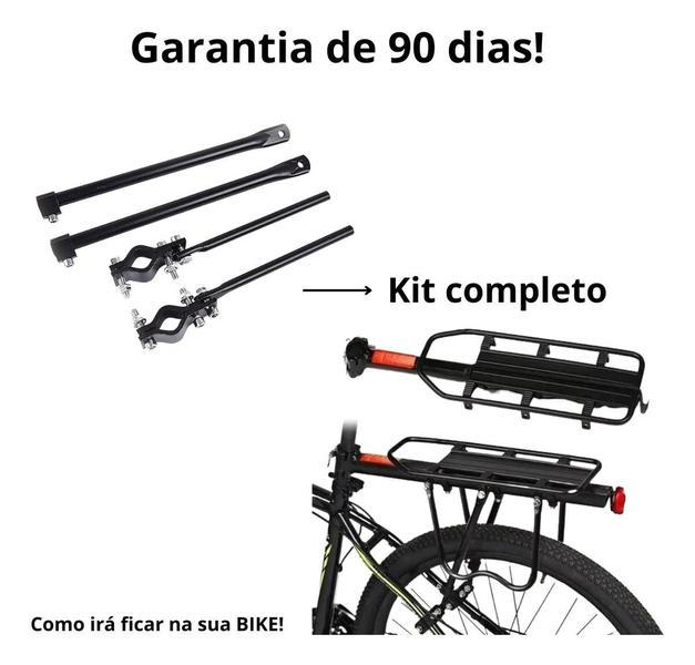 Imagem de Bagageiro Traseiro Bike Aro 29 26 Para Alforjes Garupa Bolsa Ciclo Turismo Ciclo Viagem Bicicleta