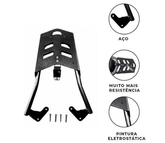 Imagem de Bagageiro Tubular N-Max 160 2016 à 2020 Preto Chapam