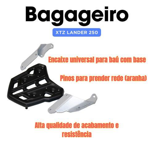 Imagem de Bagageiro Yamaha Xtz 250 Lander 2019 Em Diante - Preto/prata