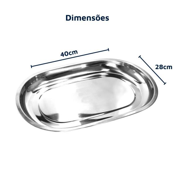 Imagem de Baixela Oval Aço Inoxidável 40 CM