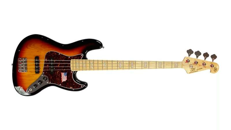 Imagem de Baixo SX SJB75 3TS TOR 4C Sunburst com Escudo Tortoise