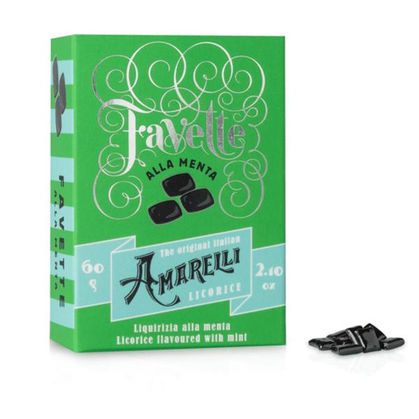 Bala Alcaçuz Puro Favette De Liquirizia 60G - Amarelli Imagem de Bala Alcaçuz Puro Favette De Liquirizia 60G