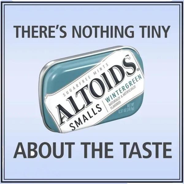 Imagem de Bala Altoids Smalls Wintergreen Hortelã Sem Açúcar 10,5G