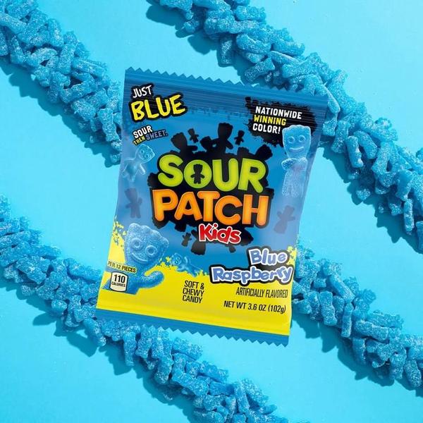 Imagem de Bala Azedinha Sour Patch kids Sabor RASPBERRY Sachê 100g