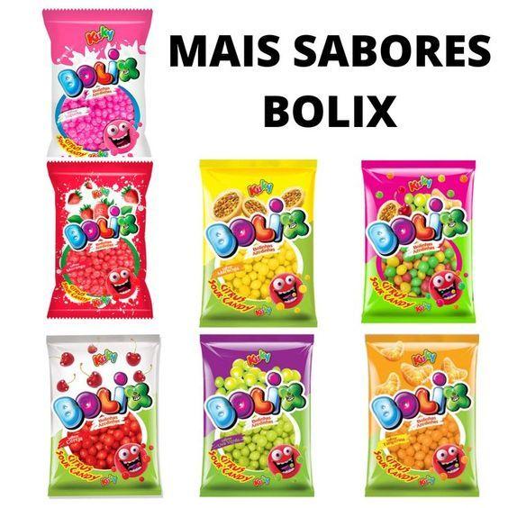 Imagem de Bala Bolix Tipo Jujuba Azedinha Sabor Uva Verde 560g 