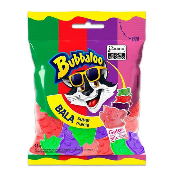 Imagem de Bala Bubbaloo Gatos Mix Sortidas 75g