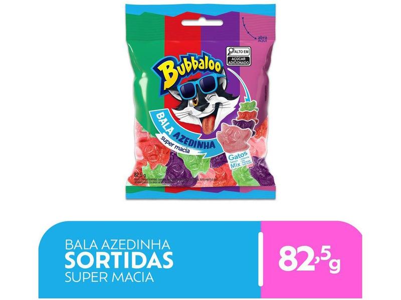 Bala Bubbaloo Mix Cítrico 82,5g Pacote Imagem de Bala Bubbaloo Mix Cítrico 82,5g Pacote
