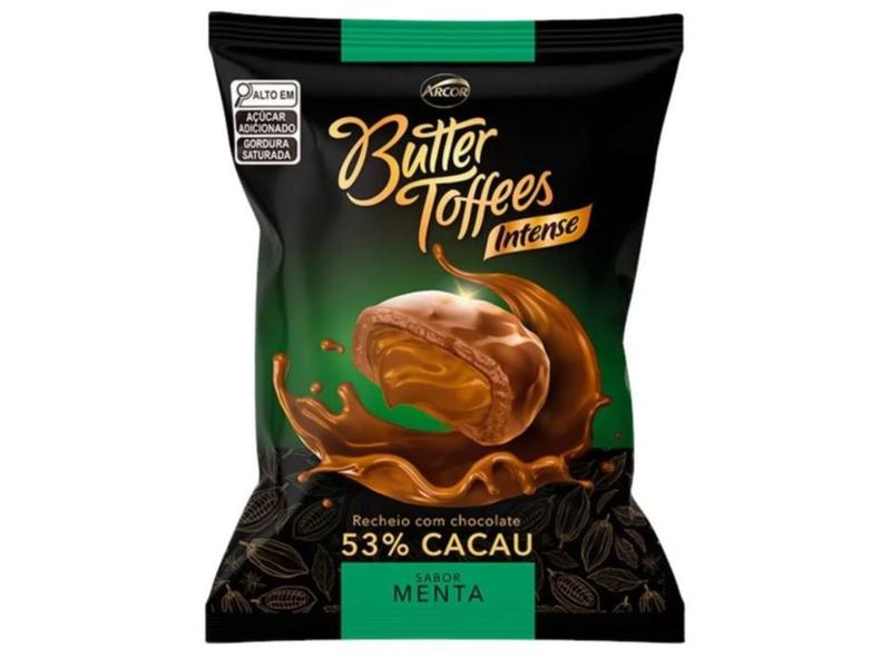 Bala Butter Toffees Chocolate Menta 53% 500g Imagem de Bala Butter Toffees Chocolate Menta 53% 500g