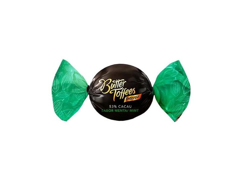 Bala Butter Toffees Chocolate Menta 53% 500g Imagem de Bala Butter Toffees Chocolate Menta 53% 500g