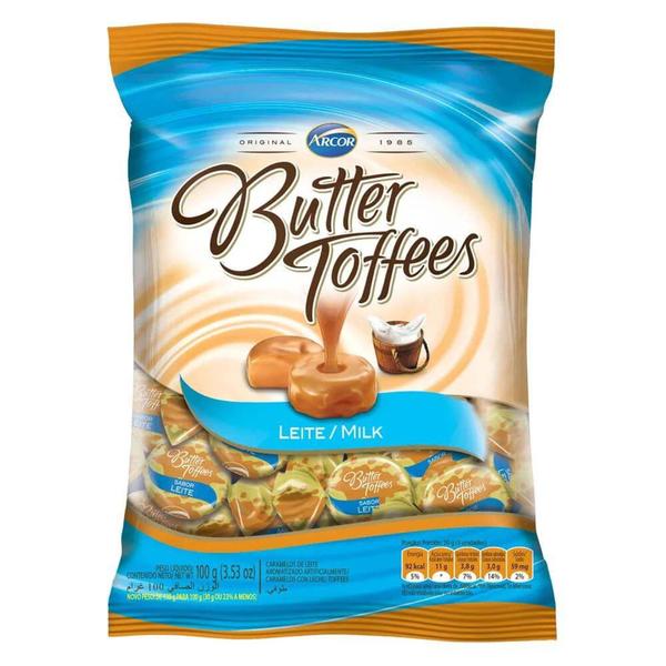 Imagem de Bala Butter Toffees Leite 100g - Arcor