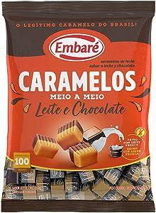 Bala Caramelo Embare Leite e Chocolate 660g. Imagem de Bala Caramelo Embare Leite e Chocolate 660g.