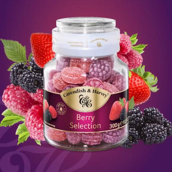 Bala CAVENDISH & HARVEY Berry Selection 300g Imagem de Bala CAVENDISH & HARVEY Berry Selection 300g