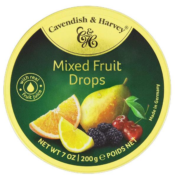Bala CAVENDISH & HARVEY Mixed Fruits Drops 200g (4x) - Cavendish Harvey Imagem de Bala CAVENDISH & HARVEY Mixed Fruits Drops 200g (4x)