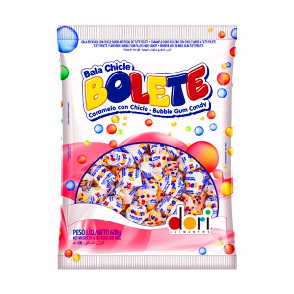 Imagem de Bala Chicle Bolete Tutti Frutti 600g - 1 unidade - Dori - Rizzo