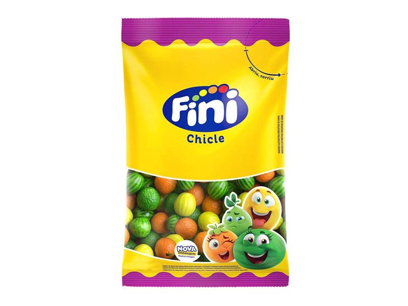 Bala Chiclete Salada de Frutas 80gr - Fini Imagem de Bala Chiclete Salada de Frutas 80gr - Fini