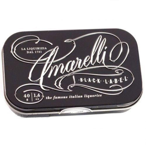 Bala de Alcaçuz Puro Black Label AMARELLI 40g Imagem de Bala de Alcaçuz Puro Black Label AMARELLI 40g