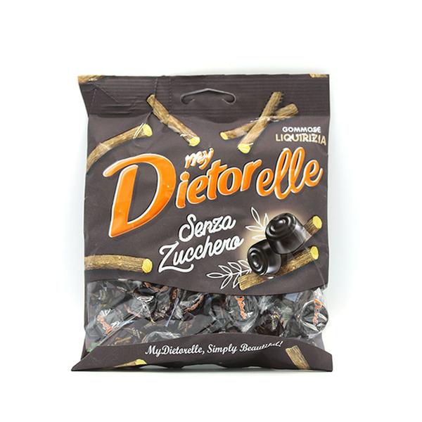 Bala de Alcaçuz Sem Açucar Vegana Dietorelle 70g Imagem de Bala de Alcaçuz Sem Açucar Vegana Dietorelle 70g