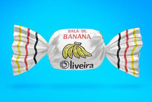 Imagem de BALA DE BANANA MASTIGAVEL PACOTE 500g OLIVEIRA