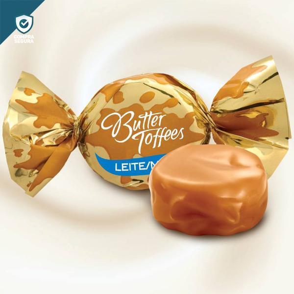 Bala De Caramelo Leite Butter Toffees Pacote 500g Cremoso Guloseimas - Arcor Imagem de Bala De Caramelo Leite Butter Toffees Pacote 500g Cremoso Guloseimas