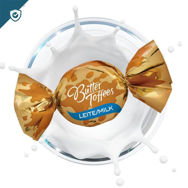 Bala De Caramelo Leite Butter Toffees Pacote 500g Cremoso Guloseimas - Arcor Imagem de Bala De Caramelo Leite Butter Toffees Pacote 500g Cremoso Guloseimas