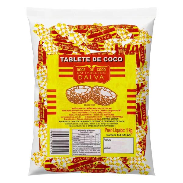 Bala De Coco 1kg Dalva Imagem de Bala De Coco 1kg Dalva