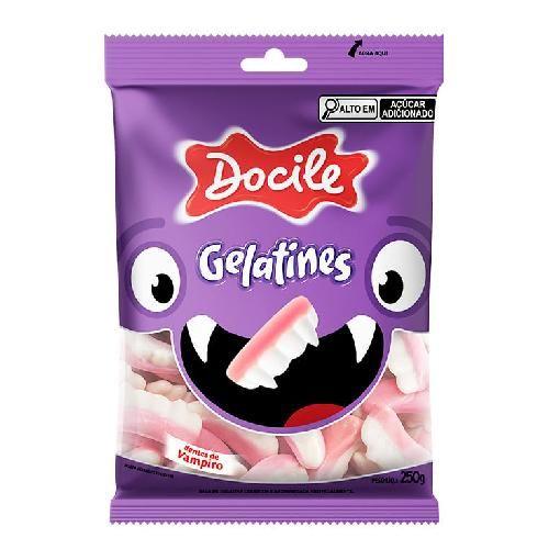 Bala de Gelatina Docile Dente de Vampiro - Pacote com 250G Imagem de Bala de Gelatina Docile Dente de Vampiro - Pacote com 250G