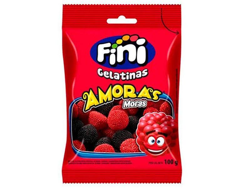 Imagem de Bala de Gelatina Fini Amoras - 100g Pacote