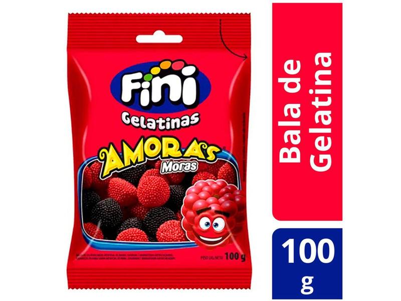 Bala de Gelatina Fini Amoras - 100g Pacote Imagem de Bala de Gelatina Fini Amoras - 100g Pacote