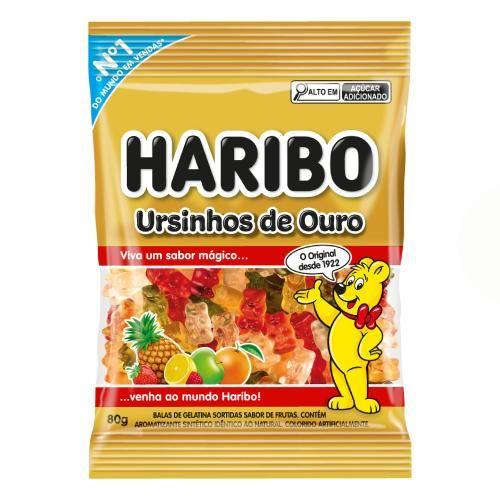 Bala de Gelatina Haribo Ursinhos de Ouro - Pacote com 80G - Fini Imagem de Bala de Gelatina Haribo Ursinhos de Ouro - Pacote com 80G