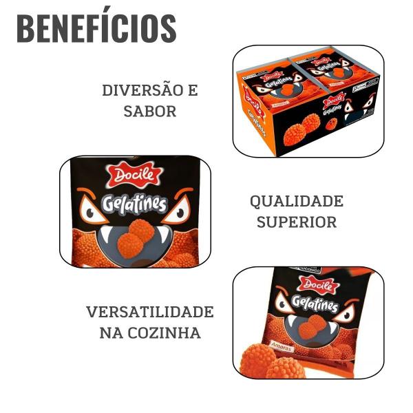 Imagem de Bala de Gelatina Mini Amoras Halloween 15g