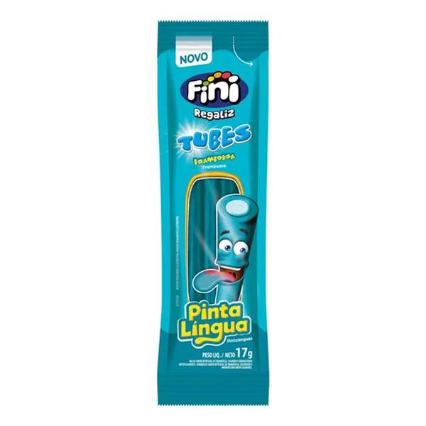 Bala de Gelatina Tubes Pinta Língua Framboesa - 180g - Fini Imagem de Bala de Gelatina Tubes Pinta Língua Framboesa - 180g