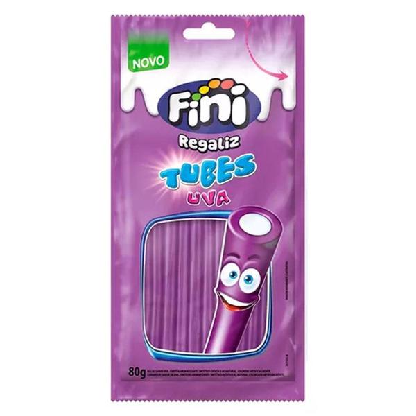 Bala de Gelatina Tubes Uva Doce 80g - Fini Imagem de Bala de Gelatina Tubes Uva Doce 80g - Fini