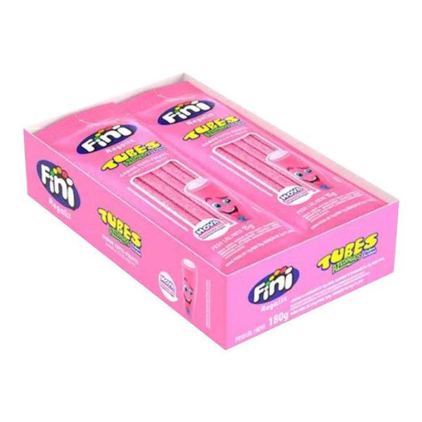 Bala de Gelatina Tutti-Frutti Azedinho Tubes Fini - 180g Imagem de Bala de Gelatina Tutti-Frutti Azedinho Tubes Fini - 180g