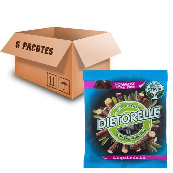 Bala De Goma De Alcaçuz Dietorelle 70G (6 Pacotes) Imagem de Bala De Goma De Alcaçuz Dietorelle 70G (6 Pacotes)