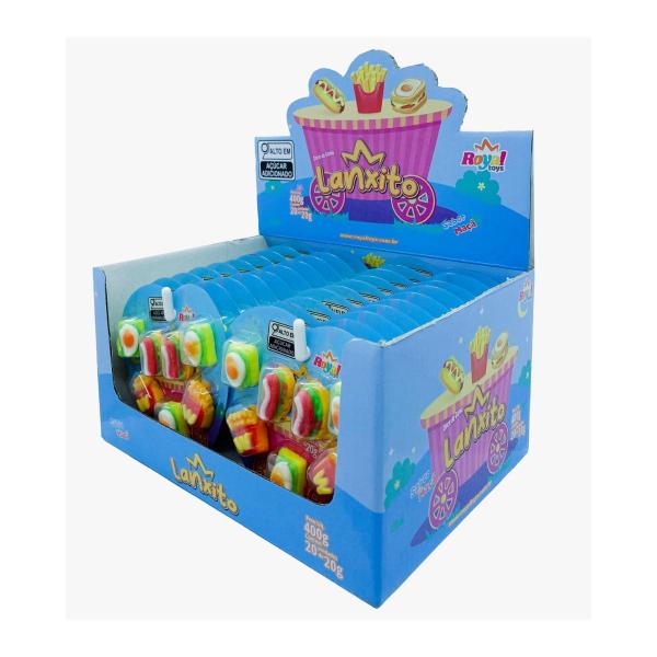 Bala de Goma de gelatina - Fast Food - Caixa com 20 Unidades - Royal Toys Imagem de Bala de Goma de gelatina - Fast Food - Caixa com 20 Unidades