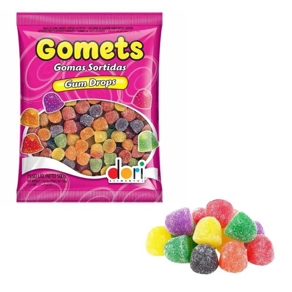 Imagem de Bala de Goma Gomets Gum Drops - 500g - Dori - Extra Festas