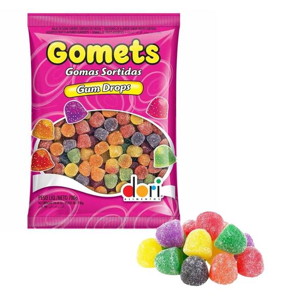 Imagem de Bala de Goma Gomets Gum Drops Sortidas - 700g