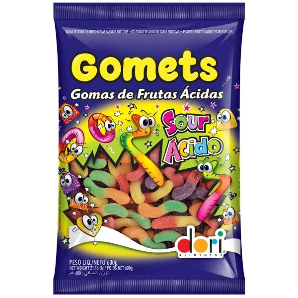 Bala de Goma Minhocas Ácidas - 600g - Dori - Extra Festas Imagem de Bala de Goma Minhocas Ácidas - 600g - Dori - Extra Festas