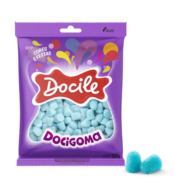 Imagem de Bala de Goma Mini Sino Azul Docigoma Docile - 500g